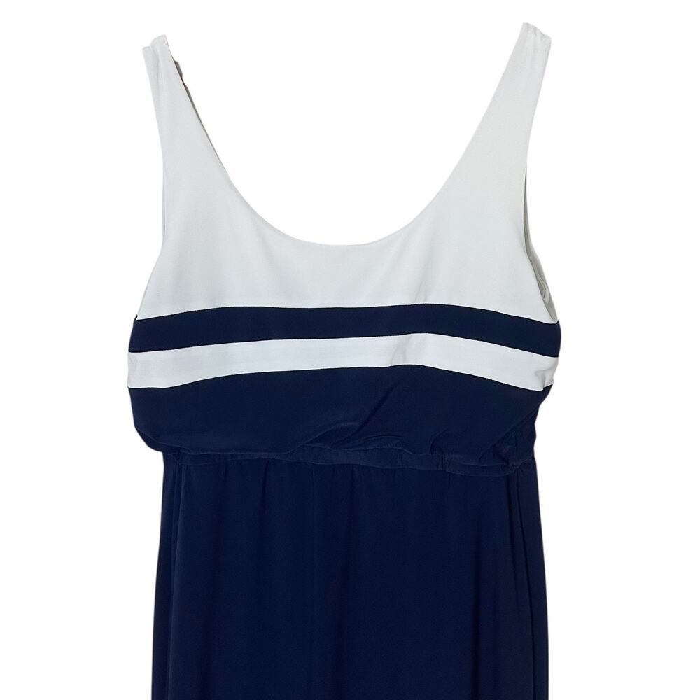Lauren Ralph Lauren Navy White Striped Sleeveless Dress Beach Cover Up 12 Petite - Picture 6 of 10